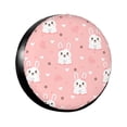 thumbnail image 1 of TEQUAN Universal Waterproof Spare Tire Cover, Dustproof Sun Protection Cartoon Pink Pretty Rabbit Pattern Wheel Cover, 14 inch, 1 of 7