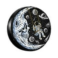 thumbnail image 1 of TEQUAN Universal Waterproof Spare Tire Cover, Dustproof Sun Protection Swing Moon Astronaut Skull Pattern Wheel Cover, 14 inch, 1 of 7