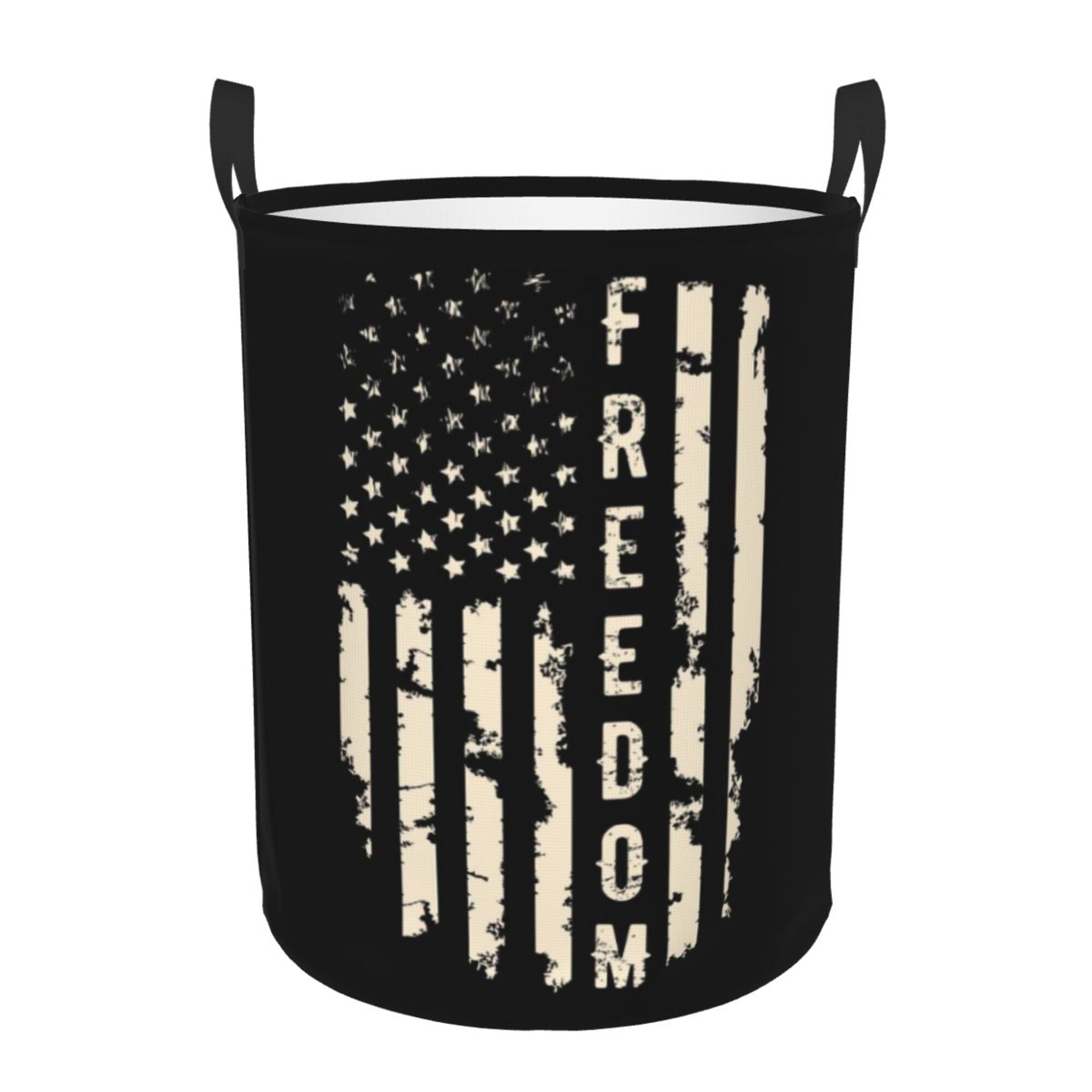TEQUAN Waterproof Laundry Hampers, Freedom American Flag Pattern