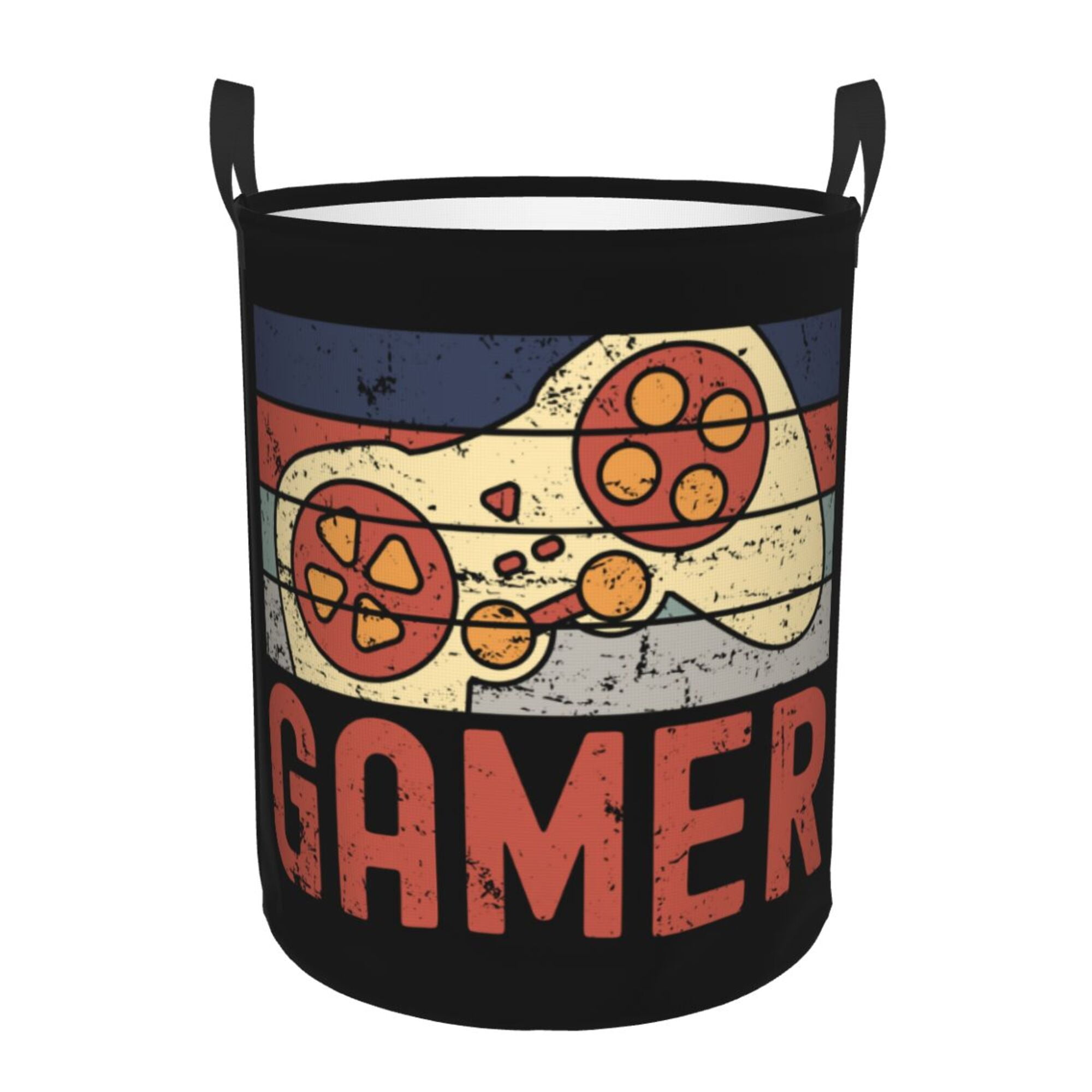 TEQUAN Waterproof Laundry Hampers, Fun Gamepad Gamer Pattern Clothes