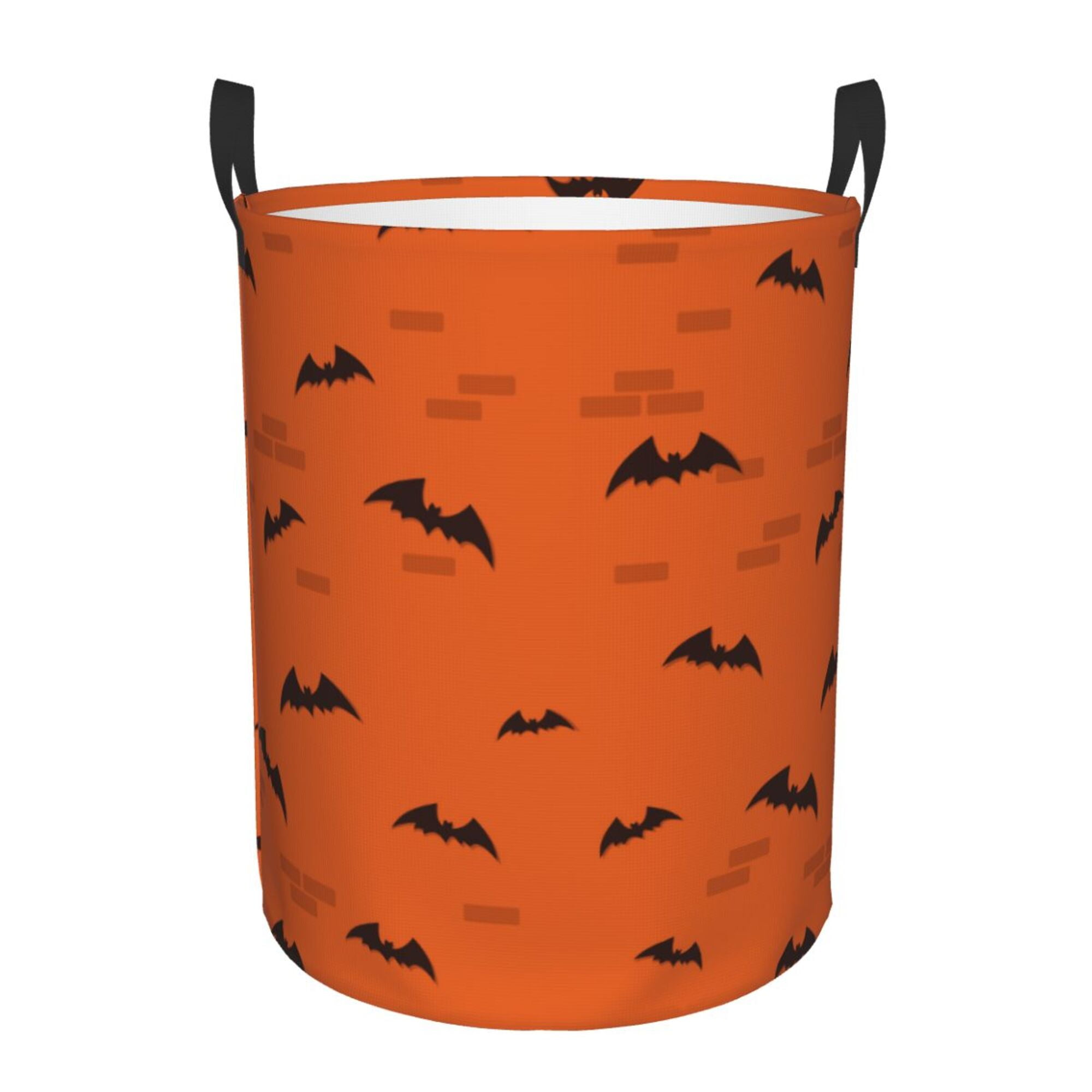 TEQUAN Waterproof Laundry Hampers, Halloween Bats Orange Pattern ...