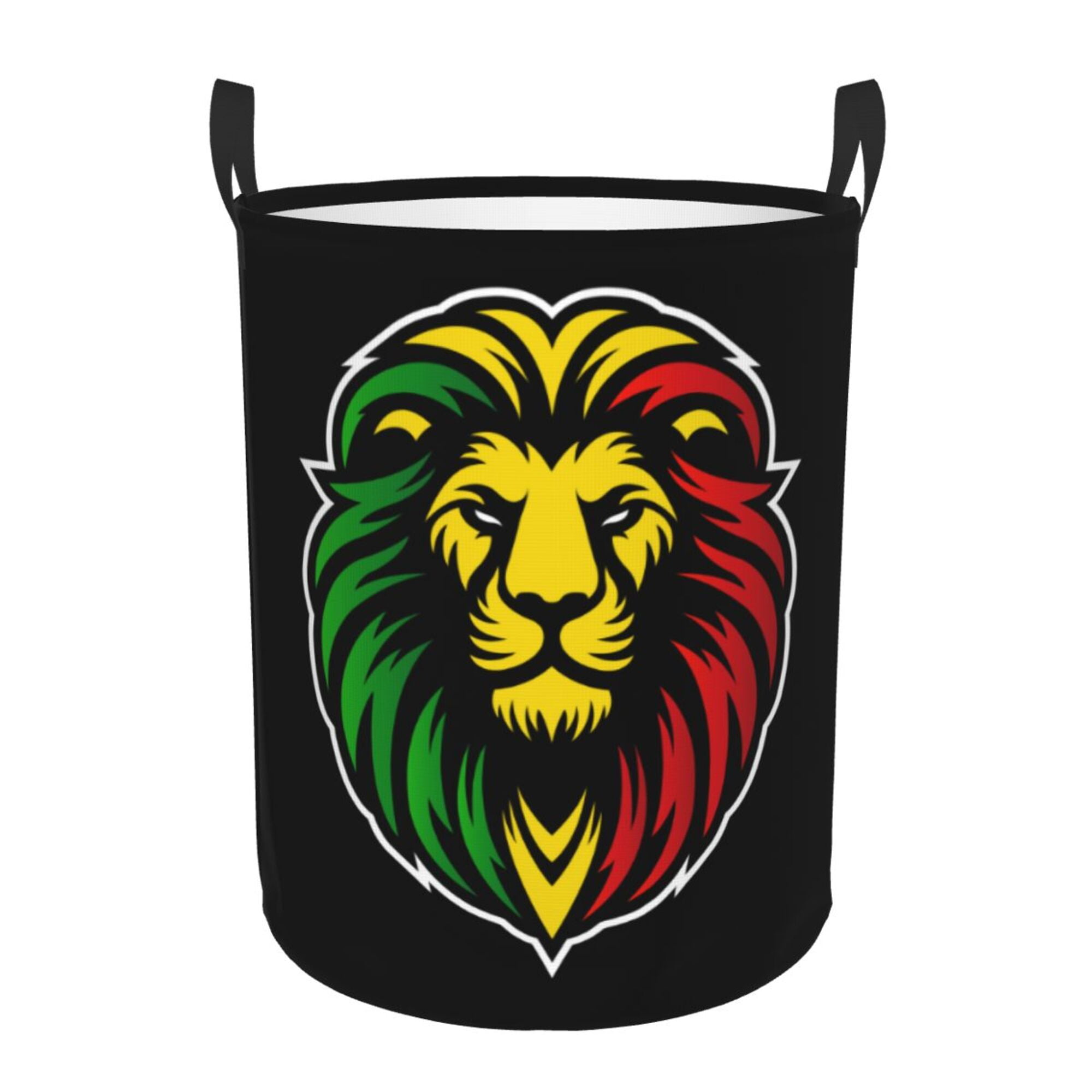 TEQUAN Waterproof Laundry Hampers, Jamaican Rasta Lion Head Pattern