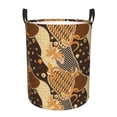thumbnail image 1 of TEQUAN Waterproof Laundry Hampers, Vintage Indonesian Traditional Ethnic Style Pattern Clothes Storage Basket with Handle (M), 1 of 7