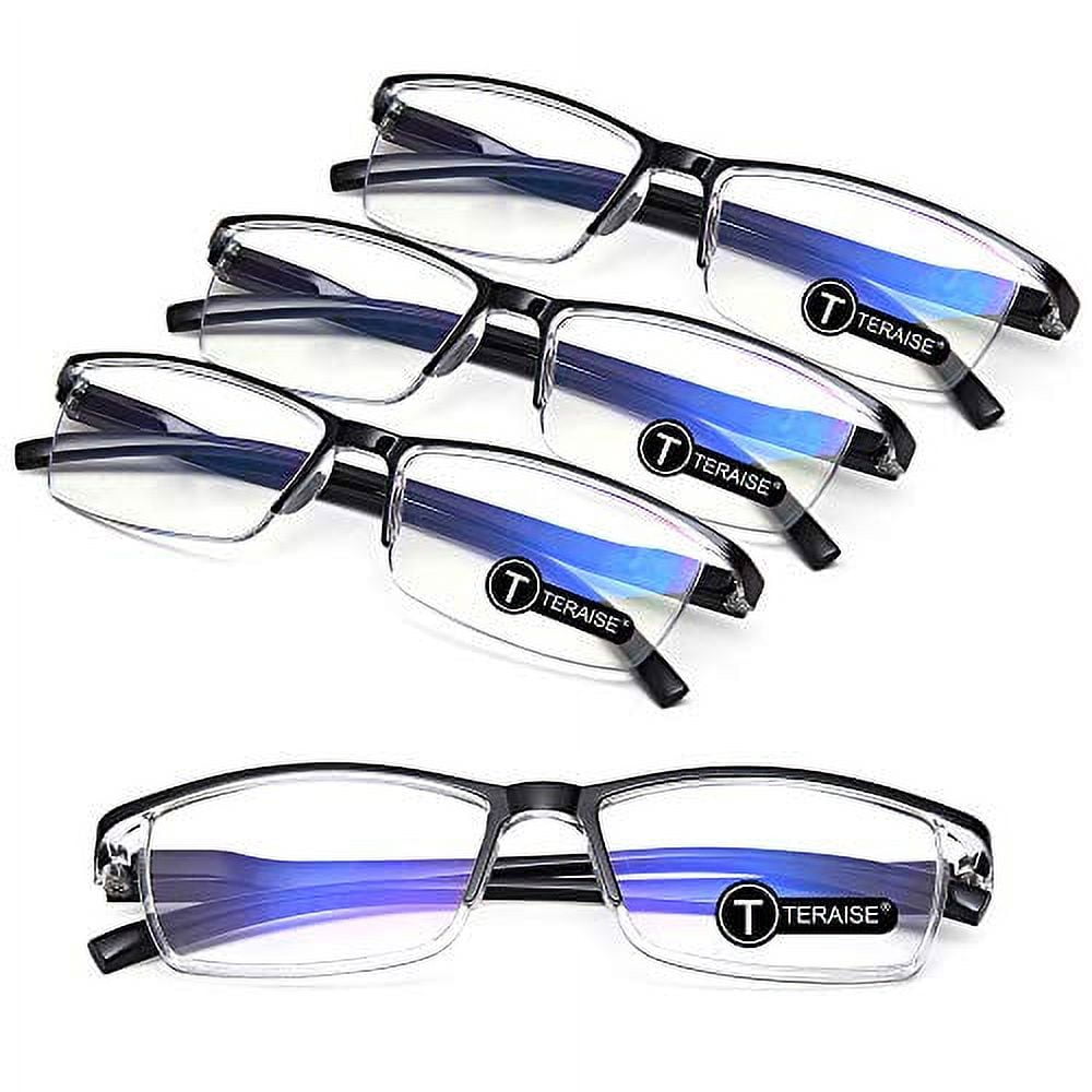 TERAISE 4PCS Fashion Anti-blue light Reading Glasses Men Women Computer  Reader(2.0X) 