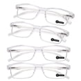 thumbnail image 1 of TERAISE Fashion Anti-Blue Light Resin Reading Glasses,Transparent,3.00x 4 Pack, 1 of 7