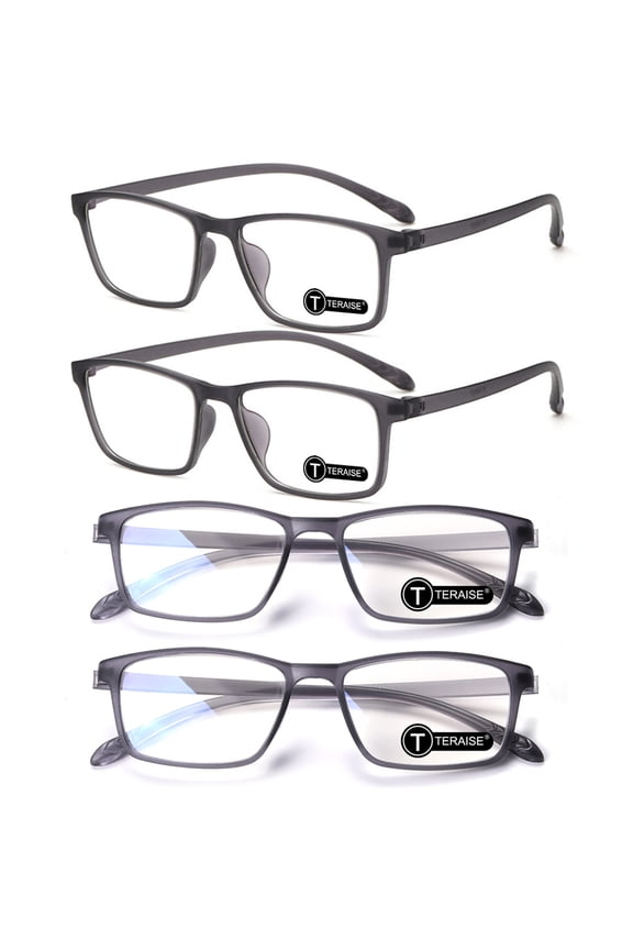 Reading Glasses Blue Light Blocking Resin Reader for Men Ultra-Light,1.5x 4Pack