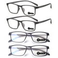 thumbnail image 1 of TERAISE Reading Glasses Blue Light Blocking Resin Reader for Men Ultra-Light,2.5x 4Pack, 1 of 8