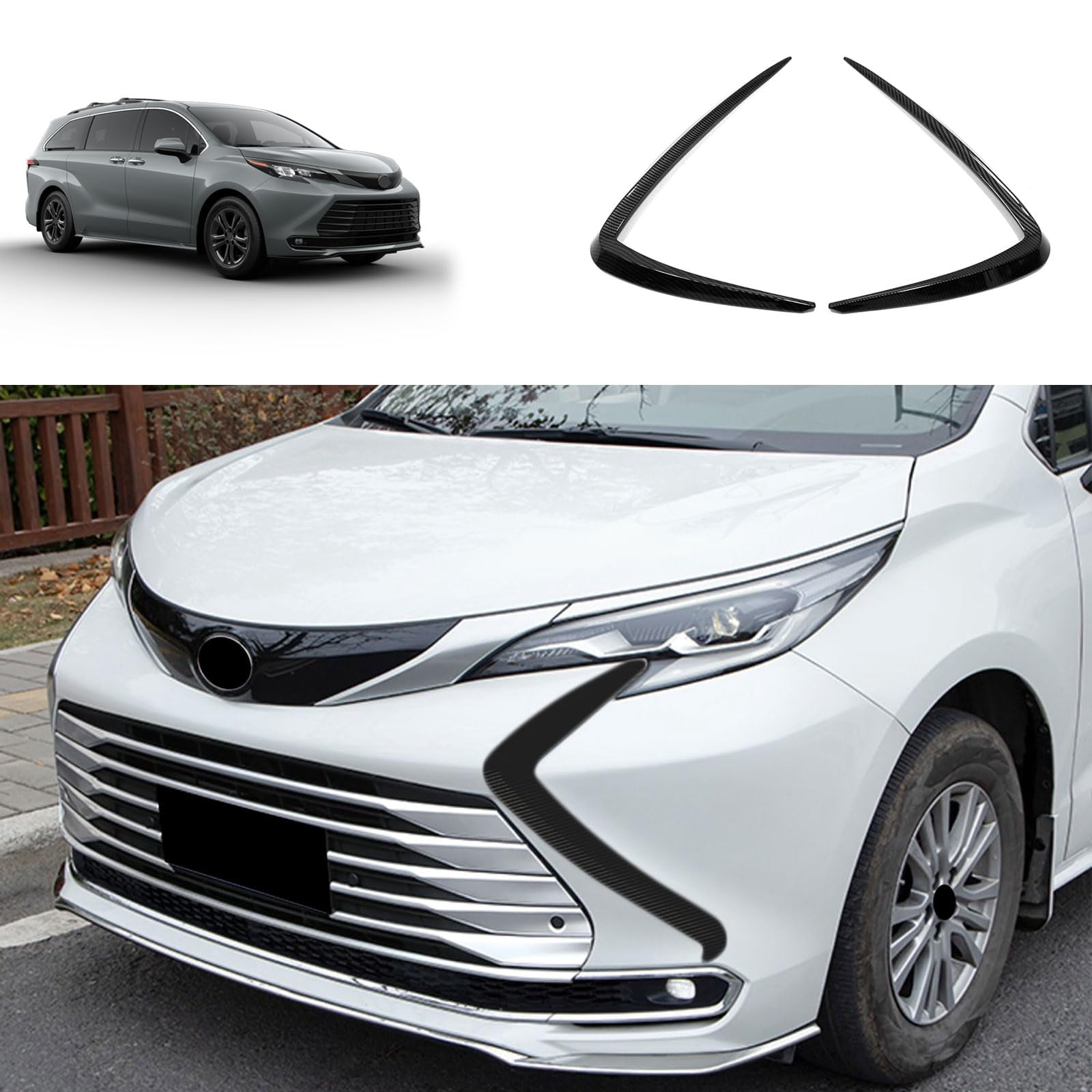 For Toyota Sienna 2021 2022 Upgrade To Thuner-2 Style Front Bumper Rear Diffuser Body Kit - Buy - View #2