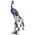 thumbnail image 1 of TERESA'S COLLECTIONS Metal Peacock Decor Garden Sculptures and Statues, Outdoor Standing Peacock Yard Art for Outside Backyard Porch Patio Decorations, 35'' H, 1 of 7