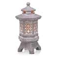 thumbnail image 1 of Teresa's Collections 10.4" Pagoda Garden Statue with Solar Light, Resin Zen Outdoor Decor, 1 of 7
