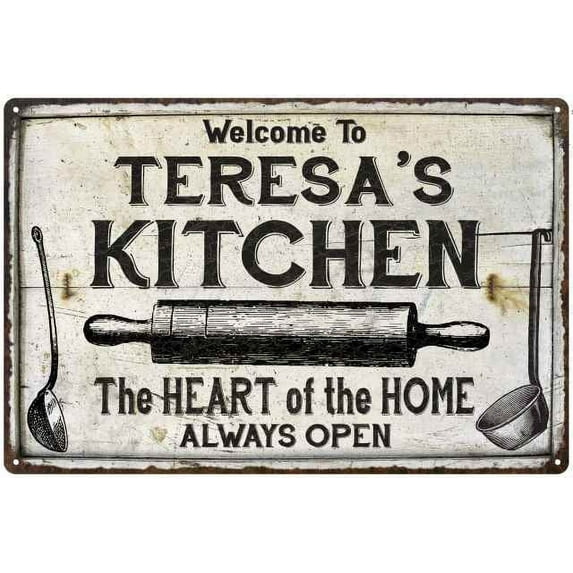 TERESA'S Kitchen Farmhouse Sign Gift Gift 12x18 Metal 112180033057