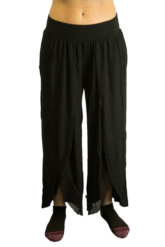 Women's Beach Pant W/ Mesh Insert, Black, Medium