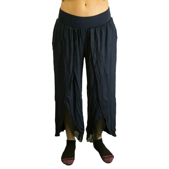 TEREZ Women's Beach Pant W/ Mesh Insert, Navy, Medium