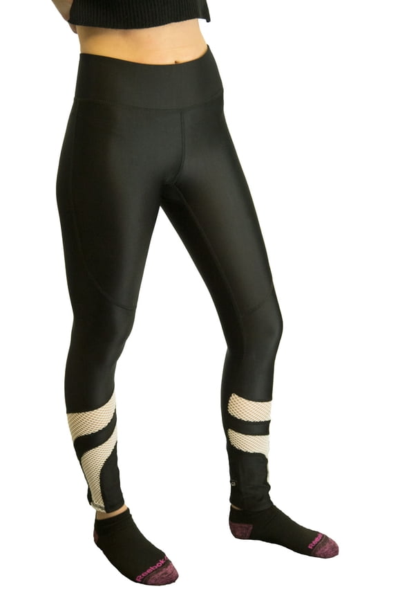 Women's Popmesh Leggings, Black/White, X-Small