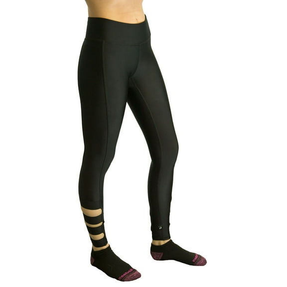 TEREZ Women's Slit Detail Leggings, Black, X-Small