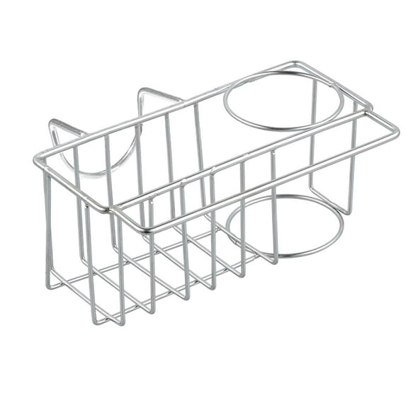 TERGAYEE 2 in 1 Sink Caddy Sponge Holder,Sponge Holder for Kitchen Sink,Kitchen Bathroom Sink Organizer,Hanging Kitchen Sink Organizer Accessories Rack Basket