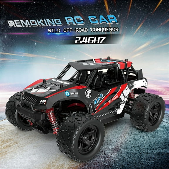 TERGAYEE 2.4G Simulation Large Wheel Off-Road Remote Control Car, High Speed Rc Cars for All Terrains, Four-Wheel Drive Charging Toy Cars Christmas Gifts Halloween Gifts Birthday Gifts