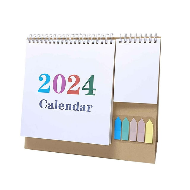 TERGAYEE 2024 Calendar,2024 Standing Flip Desktop Calendar Schedule