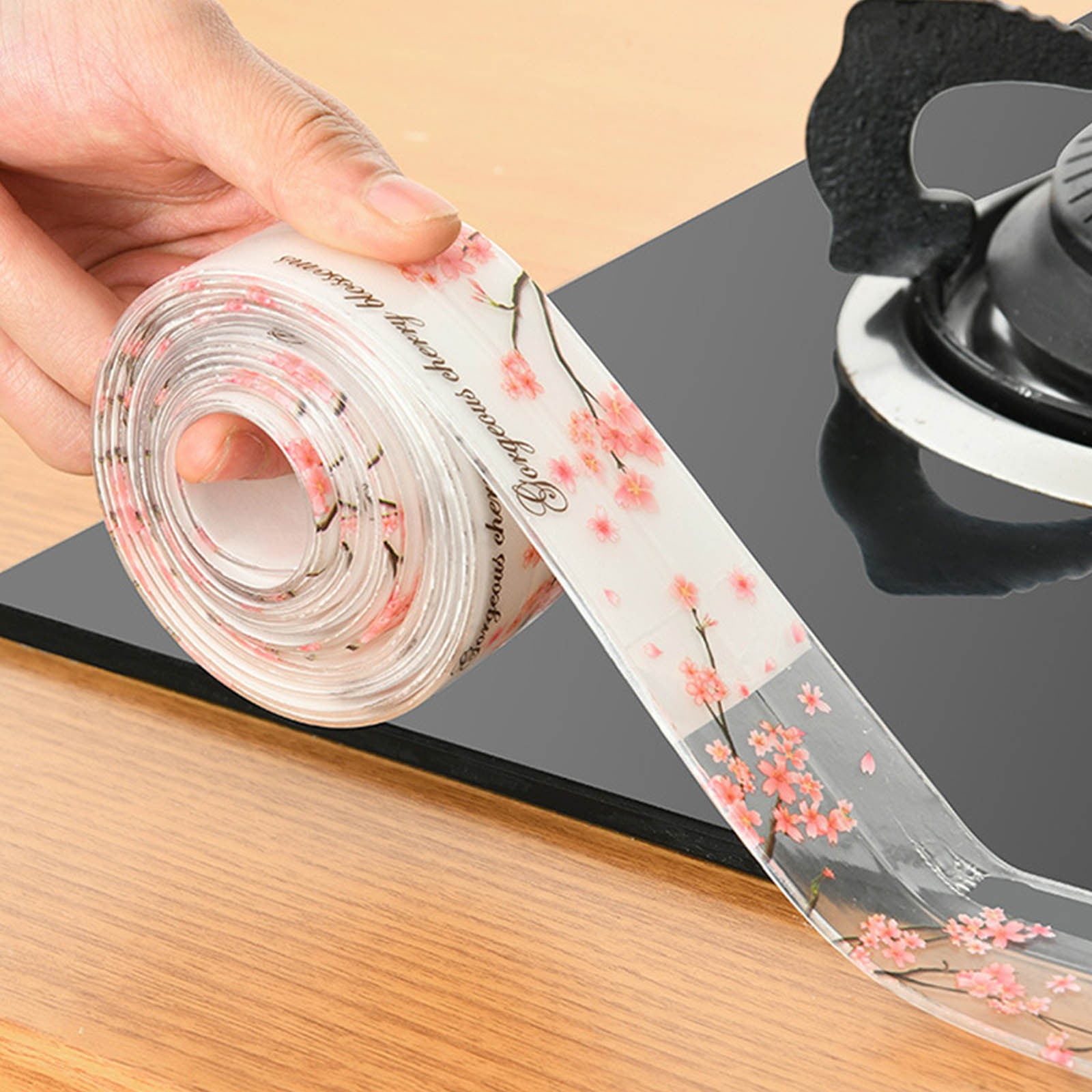 TERGAYEE Bath & Kitchen Caulk Tape Sealant Strip,PVC Self Adhesive Tub