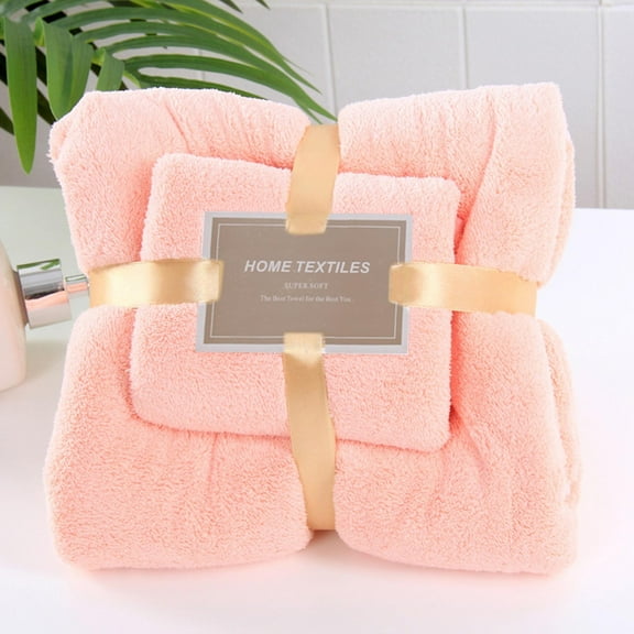 TERGAYEE Bath Towels,Cotton 2 in 1 Bath Towel and Face Towel Soft-Bath Towels Set of 2pc, Bath Towels Set,Bathroom Towel Set,Bath Towel,Towels