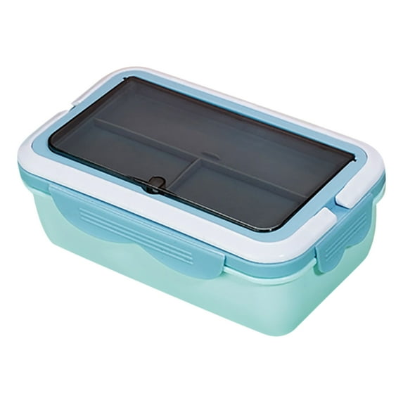 TERGAYEE Bento Box Adult Lunch Box,Plastic Food Storage Box with 2 Compartments,Leak-proof Lunch Container for Adults,Work and Travel