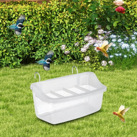 TERGAYEE Bird Feeder Clear Bird Food Box Spillproof Feeder Bird Feeder Sink Box Garden Decor