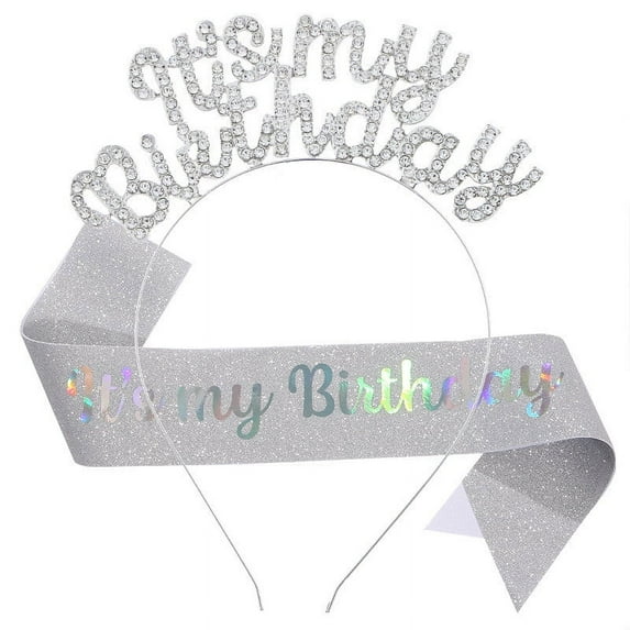 TERGAYEE Birthday Crown Birthday Headband,It's My Birthday Headband,Happy Birthday Headband for Women Birthday Hat,Birthday Tiara for Women Girls Happy Birthday Crown Birthday Decorations,Great Gifts