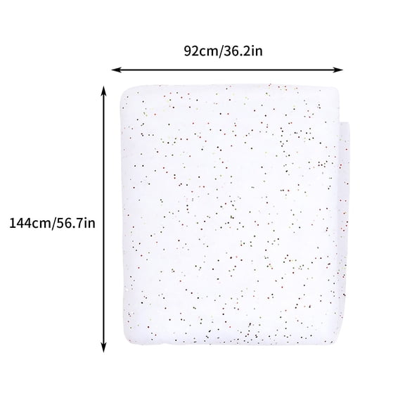 TERGAYEE Christmas Glittered Snow Blanket,Faux Snow Blanket Roll for Home and Party Village Indoor Decoration Scene Supplies,Artificial Snow Glittered Blanket White Snow Decoration for Christmas