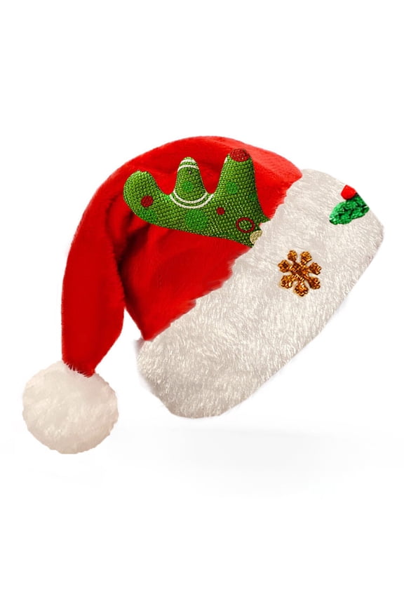 Christmas Hat,Soft Plush Xmas Holiday Hat,Fleece Comfort Christmas Hats Extra Thicken Classic Fur for Christmas New Year