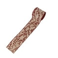 thumbnail image 1 of TERGAYEE Christmas Print Ribbon,Vintage Burlap Wired Ribbon, Wired Christmas Wrapping Ribbons, for Christmas Decoration and Bows Craft, DIY Crafts Tree Decoration, 1 of 5