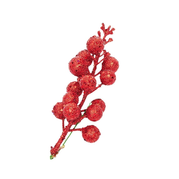 TERGAYEE Christmas Tree Decoration Berry Pendants Berry Pendants in Various Colors Artificial Branches Christmas Props Christmas Decorations