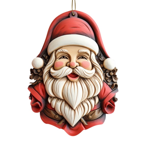 TERGAYEE Christmas Tree Ornaments,Resin Santa Christmas Tree Pendant,Santa Claus Hanging Pendant,Christmas Tree Resin Decoration Pendant