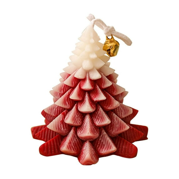 TERGAYEE Christmas Tree Shaped Aroma Candle, Arrangement Scented Candle Accompaniment Creatives Gift Set Christmas Gifts Birthday Gifts Decoration 3.14"/8cm