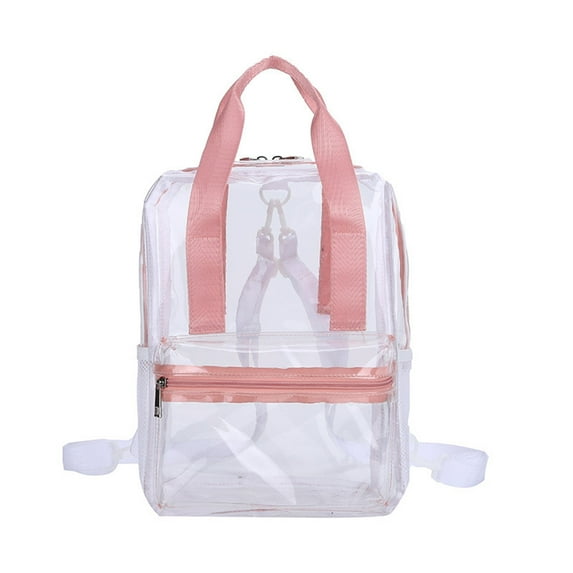 TERGAYEE Clear Backpack,Heavy Duty Clear Bookbag Transparent Backpack See Through Plastic Bookbags for School,Work,Concert,College