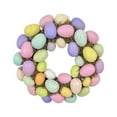 thumbnail image 1 of TERGAYEE Colorful Easter Egg Wreath,16Inch Artificial Easter Wreaths for Front Door,Hanging Spring Wreath with Pastel Easter Eggs,Green Leaves for Wall Window Party Decor, 1 of 9