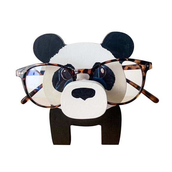 TERGAYEE Creative Glasses Storage Rack,Hand Carved Wooden Glasses Holder Display Frame For Office Desk,Suitable for decoration of office desk at home accessories