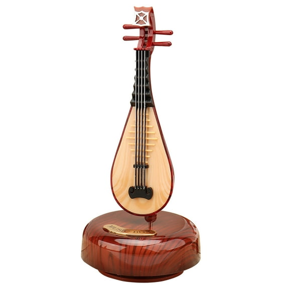 TERGAYEE Creative Music Instrument Octave Box, Guitar Violin Pipa Design, Rotating Base, Unique Classical Decoration, Birthday Gift for Boys and Girls , Wedding, Party Gift