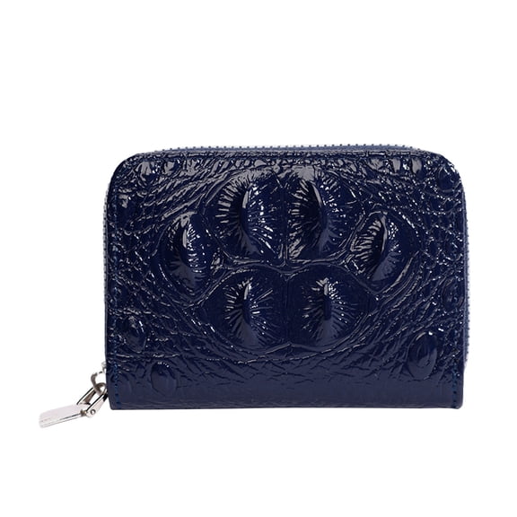 TERGAYEE Credit Card Wallet,Zipper Card Cases Holder for Men Women,KeyChain Wallet,Credit Card Holder Leather Accordion Wallet for Women or Men
