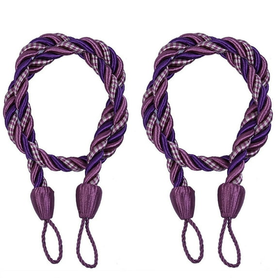 TERGAYEE Curtain Tiebacks Ropes,2pcs Decorative Handmade Tie Backs Curtain Holdbacks Holders Cord for Window Sheer Drapes Indoor Outdoor