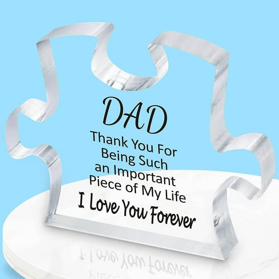 TERGAYEE Daughter Gift from Mom Dad Acrylic Puzzle Plaque,Acrylic Puzzle Plaque,Anniversary Wedding Card Gifts for Daughter,Fathers Day Wedding Card Gifts for Dad