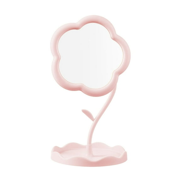 TERGAYEE Desktop Beauty Mirror, Flower-Shaped Makeup Mirror for Desk Vanity Mirror for Bedroom,Living Room and Minimal Spaces Room