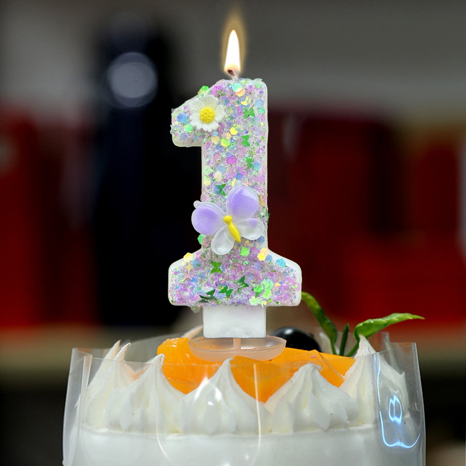 Flashing Blue Number 1 Cake Topper - 4.5 Inch, 5 Flashing Lights, 1st Birthday Decoration - View #6