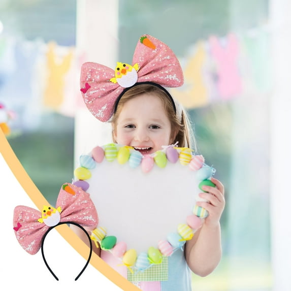 TERGAYEE Easter Decorations Easter Kids Holiday Dress Up Party Hair Bands Headbands Party Dress Up Bunnys Ears Headpieces