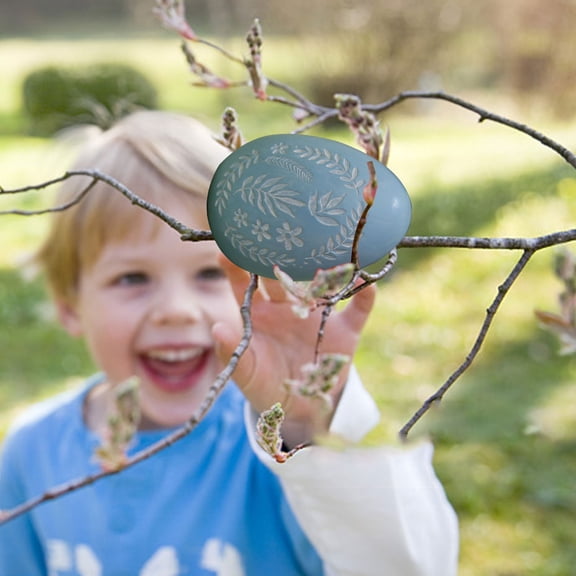 TERGAYEE Easter Decorations European Style Home Resin Floral Pattern Sculpture Desktop Party Window Gift Children's Room Desk Ornaments