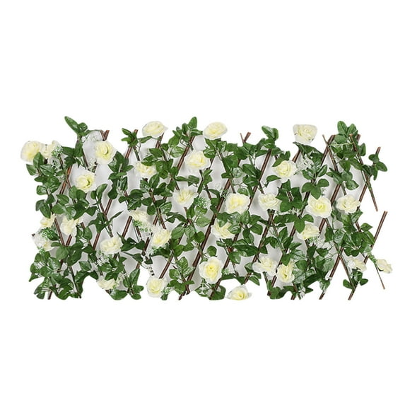 TERGAYEE Expandable Fence Privacy Screen Faux Ivy Decorative,Retractable Plant Hedge Panels, For Outdoor Garden Wall Patio Balcony, Artificial Hedge Lattice Fencing