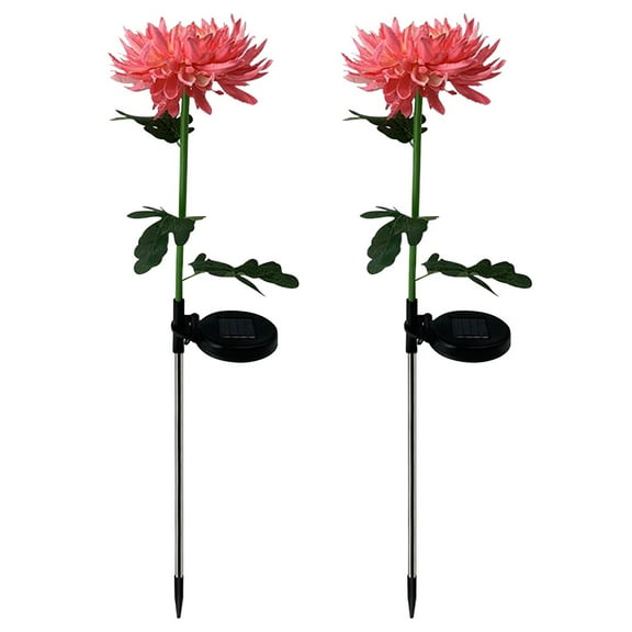 TERGAYEE Fake Flowers Solar LED Outdoor Garden Simulation Flower Lawn Light Plug-in Landscape Light Valentines Day Decorations