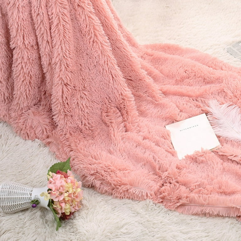 Long fur throw shop