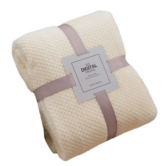 TERGAYEE Fleece Blanket,Soft Lightweight Cozy Plush Fuzzy Microfiber Flannel Blankets for Travel Camping Chair and Sofa Flannel Plush Blanket