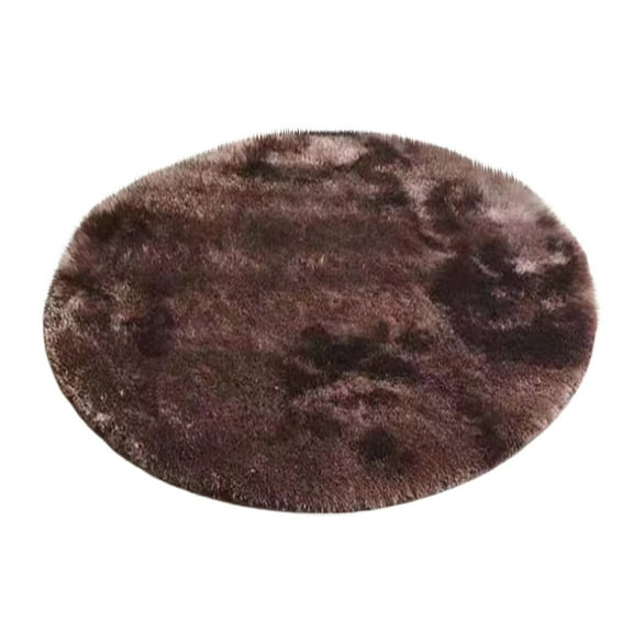 TERGAYEE Floor Mats Round Tie-dyed Silk Wool Carpet Home Bedroom Living Room Coffee Table Blanket Computer Chair Mat Easy To Care 60cm Rugs for Living Room