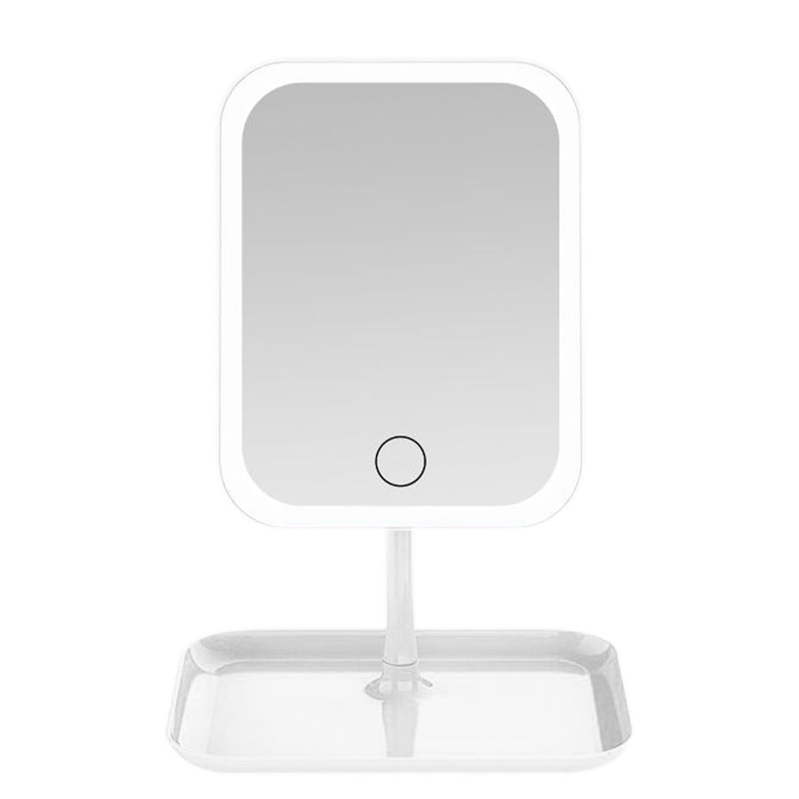 TERGAYEE Folding Travel Mirror Lighted Makeup Mirror with LED 3 Color